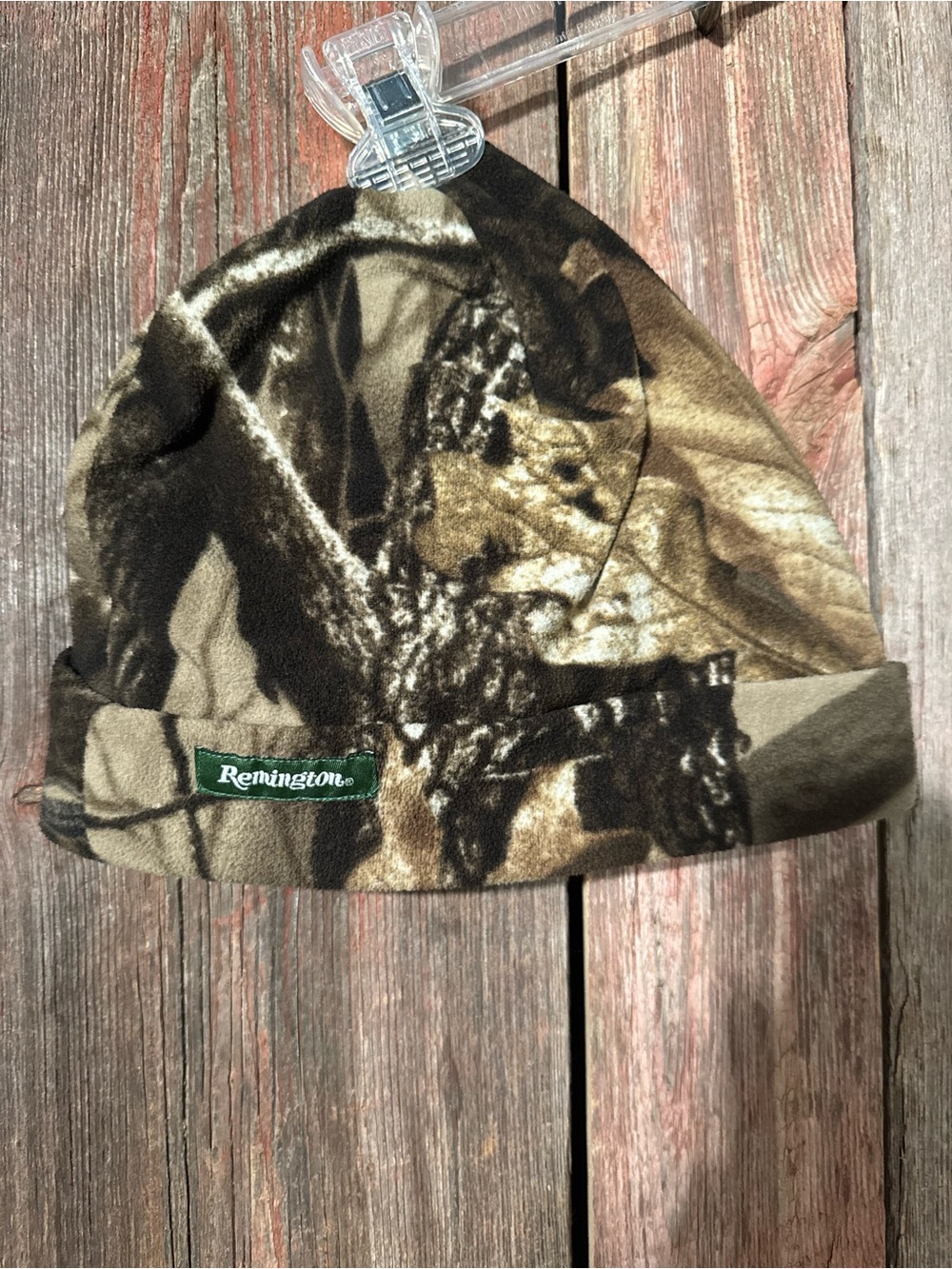 Remington Camo Beanie Hat - Green/Brown